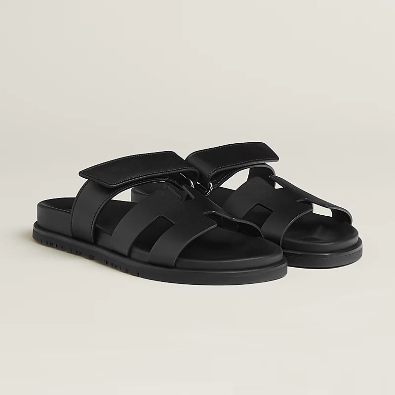 Hermes black sandals